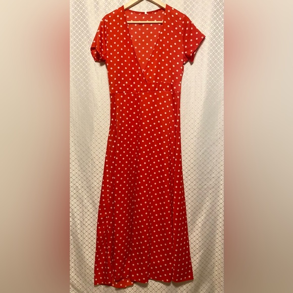 Dresses Red White Polka Dot Maxi Poshmark — free download